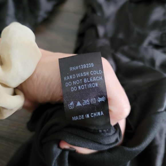 NWT DO+BE Satin Black Dress - Picture 10 of 12